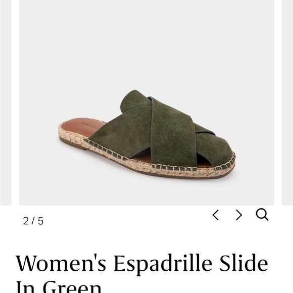 Aerosole olive green slides. Worn only in house for fit - Picture 2 of 5